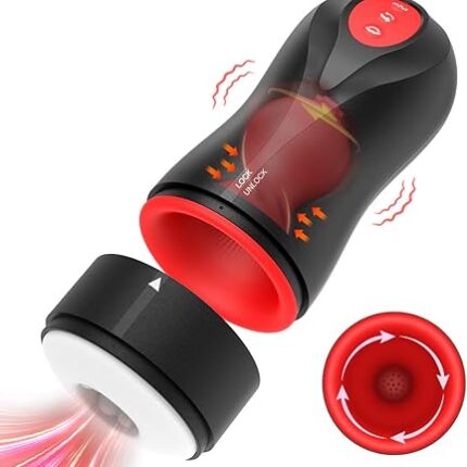 Masturbator Cup Masturbatoren Taschenmuschi Penis Training Vibrator Sexspielzeug für Männer, mit 5 Saugmodi & 10 Vibrationsmodi, 3D Vagina Realistischer Pussy Elektrischer Masturbator